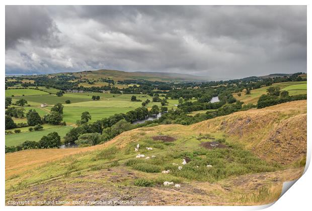 Squall Approaching Whistle Crag, Teesdale Print by Richard Laidler