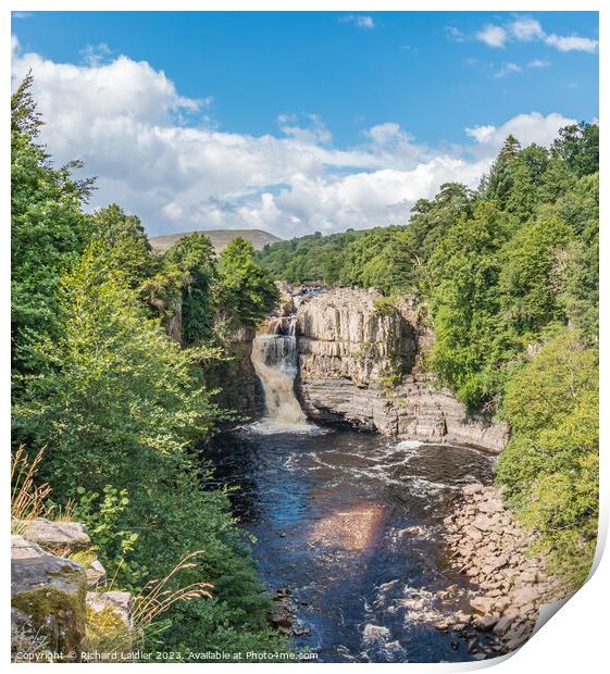 Summer Morning at High Force Waterfall, Teesdale Print by Richard Laidler