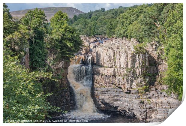 Summer Morning at High Force Waterfall, Teesdale (2) Print by Richard Laidler