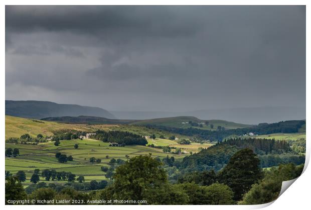 Shower Approaching Holwick Print by Richard Laidler