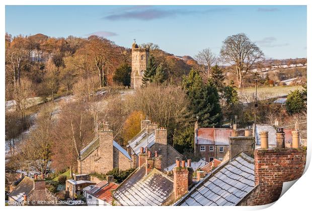 Culloden Tower from Castle Walk, Richmond, North Yorkshire Print by Richard Laidler