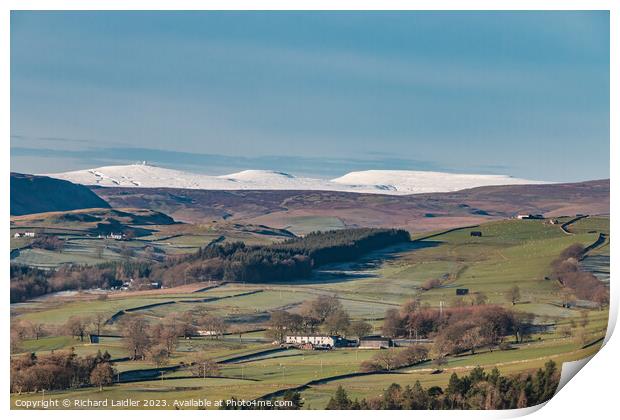 Upper Teesdale and the Pennine Top Three Print by Richard Laidler