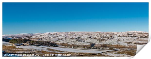 Lunedale Winter Panorama Print by Richard Laidler