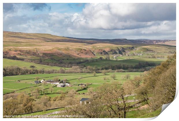 Towards Holwick from Middle Side, Teesdale Print by Richard Laidler