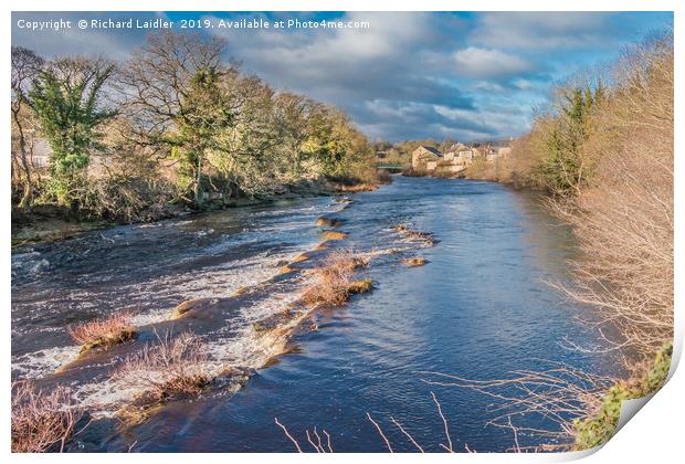 The River Tees from The Demesnes, Barnard Castle Print by Richard Laidler