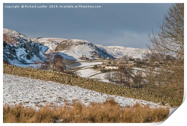 Holwick, Teesdale in Winter Print by Richard Laidler