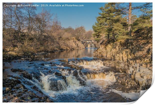 Fine Winter Morning, Low Force Waterfall, Teesdale Print by Richard Laidler