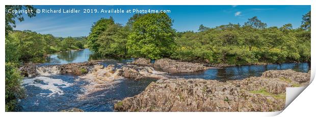 River Tees Panorama from the Pennine Way in Summer Print by Richard Laidler