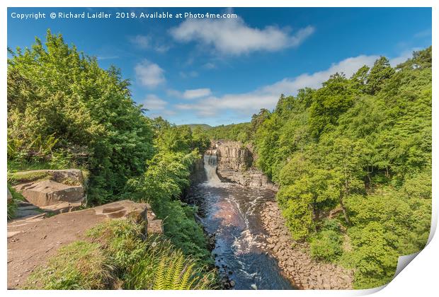 Summer at High Force Waterfall, Teesdale Print by Richard Laidler