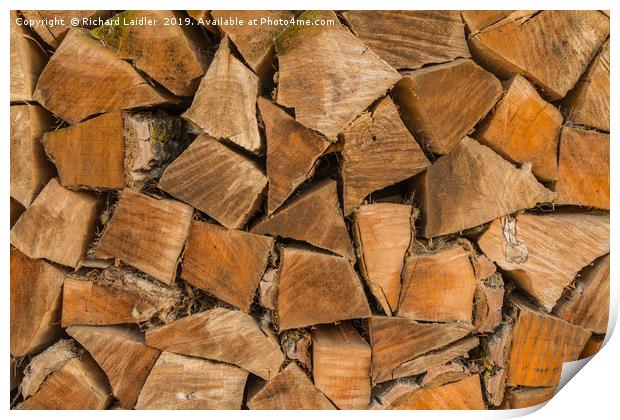 Split Firewood Log Stack Print by Richard Laidler
