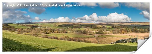 Upper Teesdale Autumn Panorama Print by Richard Laidler