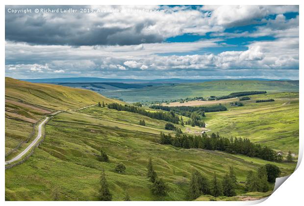 The Hudes Hope Valley, Teesdale (4) Print by Richard Laidler
