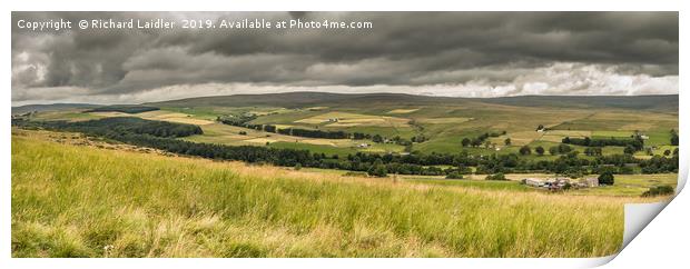 Hield House and Ettersgill, Teesdale Panorama Print by Richard Laidler