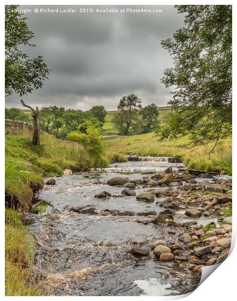 Ettersgill Beck Teesdale after a Wet Day 1 Print by Richard Laidler