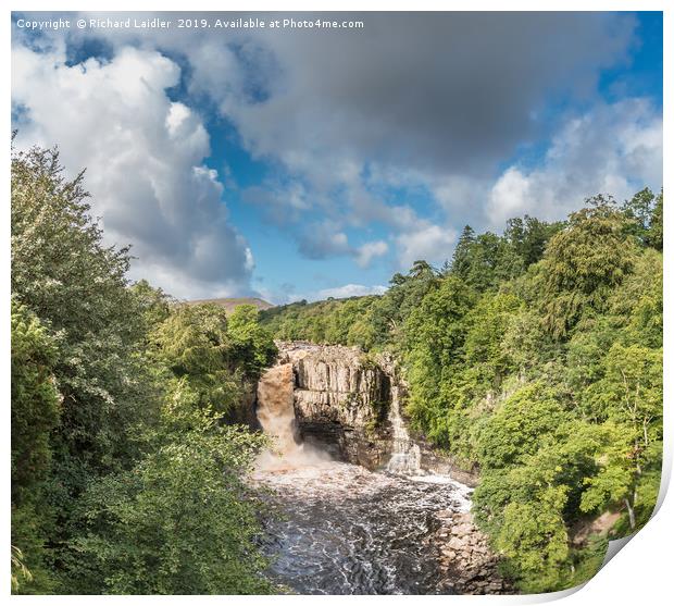 High Force Waterfall Teesdale in Spate, Panorama Print by Richard Laidler