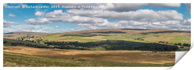 Upper Teesdale Panorama from Holwick Fell Print by Richard Laidler