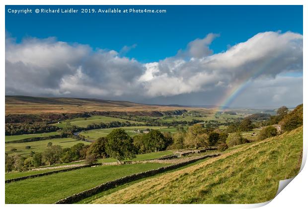 Rainbow at Holwick, Teesdale 1 Print by Richard Laidler