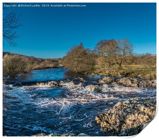 Winter Sun on the River Tees in Upper Teesdale Print by Richard Laidler