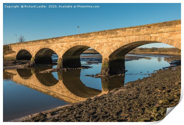 The Duchess Bridge, Alnmouth, Northumberland Print by Richard Laidler
