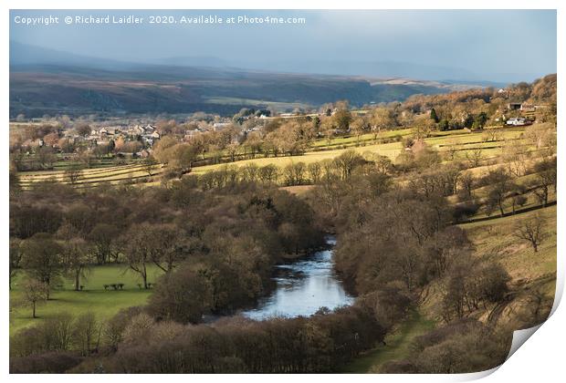 Winter Sun on Middleton in Teesdale Print by Richard Laidler