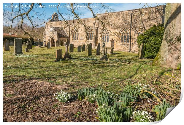 St Mary's, Wycliffe, Teesdale Print by Richard Laidler