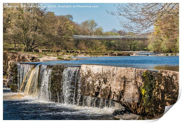 Whorlton Bridge and The River Tees in Spring Print by Richard Laidler