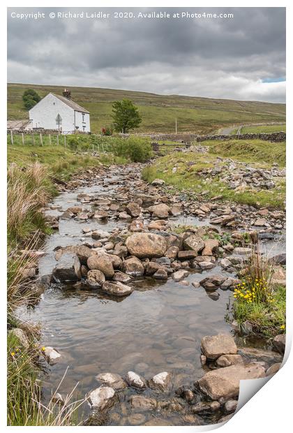 Force Foot Cottage and Trough Sike, Teesdale (2) Print by Richard Laidler