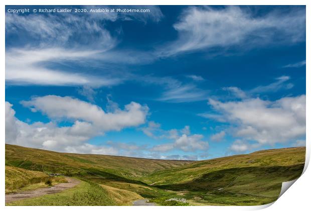 Big Sky over the Hudes Hope, Teesdale Print by Richard Laidler