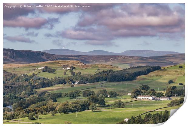 North Pennines Three Peaks Print by Richard Laidler