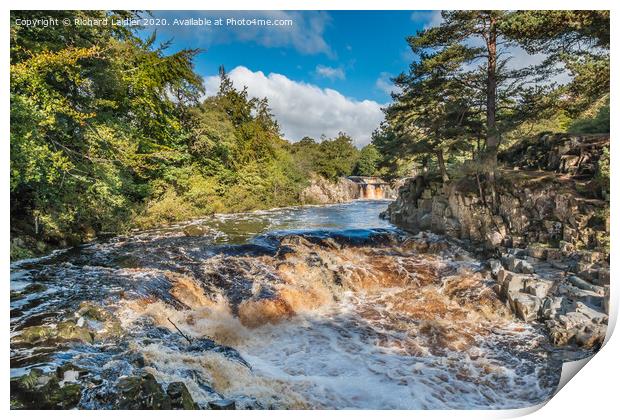 Autumn Tints at Low Force Waterfall Sep 2020 2 Print by Richard Laidler