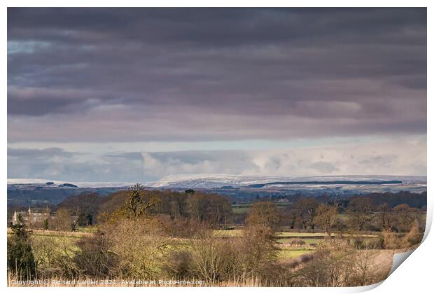 Sky Clearing over Cross Fell and Thorpe, Teesdale Print by Richard Laidler