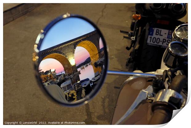 Reflection of Pont du Vallon des Auffes in Marseille, France Print by Lensw0rld 