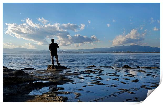 Spectacular scenery at the coast of Enoshima, Japan Print by Lensw0rld 