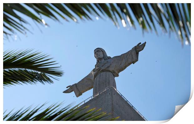 Cristo Rei - the Jesus statue in Almada, Portugal Print by Lensw0rld 