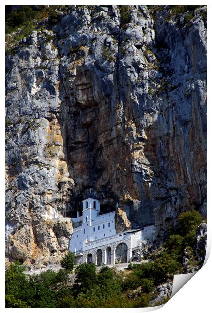 The beautiful sight of the Monastery of Ostrog in Montenegro Print by Lensw0rld 