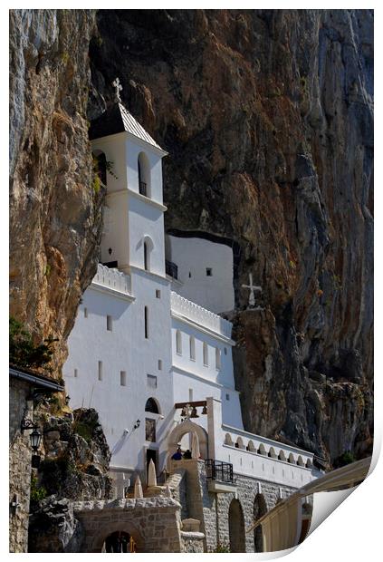 The beautiful sight of the Monastery of Ostrog in Montenegro Print by Lensw0rld 
