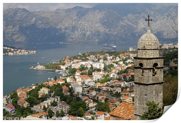 View over Kotor, Montenegro Print by Lensw0rld 