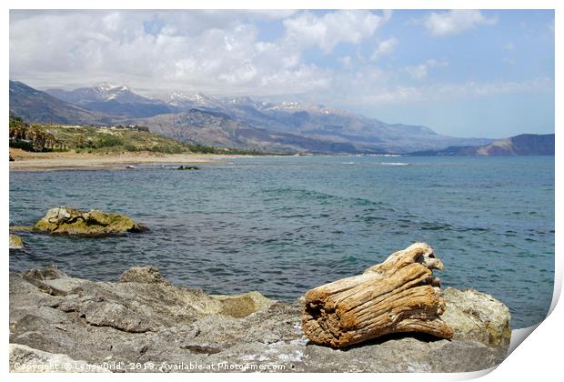 Along the coast of Crete Print by Lensw0rld 