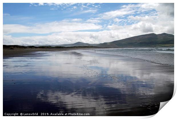Mirror beach in Ireland Print by Lensw0rld 