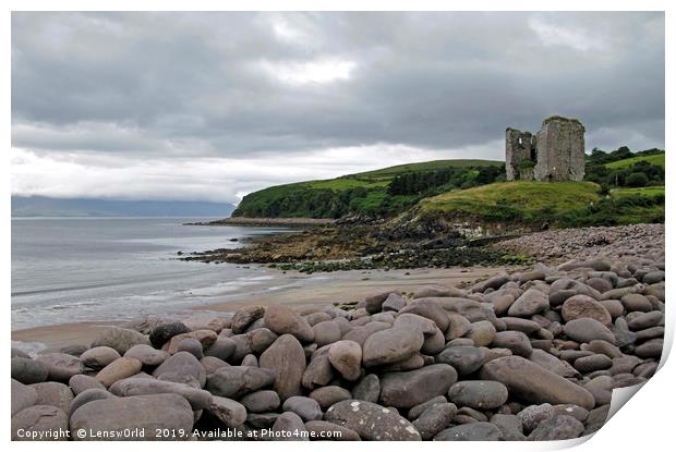 Ruin near the Irish coast Print by Lensw0rld 