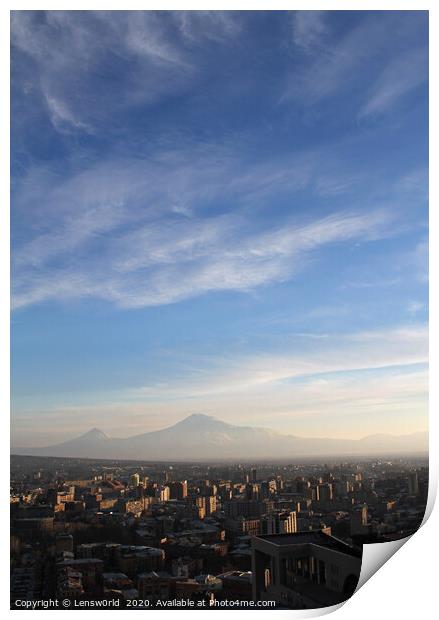 Yerevan and Mount Ararat Print by Lensw0rld 