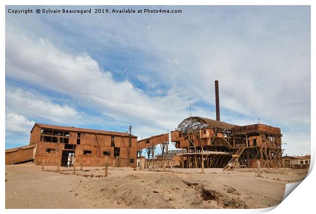 Abandoned factory, Santa Laura Print by Sylvain Beauregard