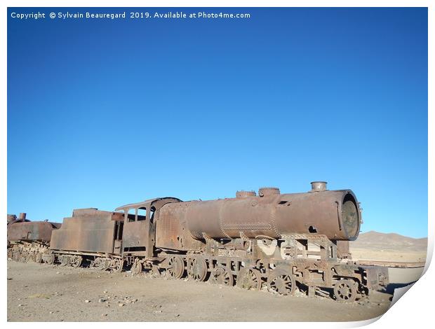 Rusty Old train 2 Print by Sylvain Beauregard