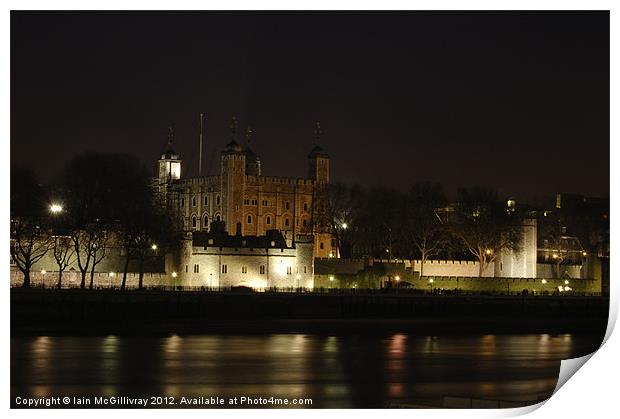 Tower of London at Night Print by Iain McGillivray