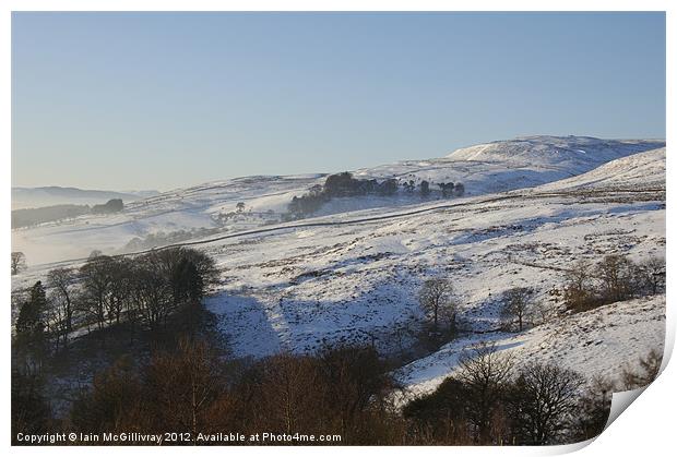 Campsie Glen Snow Print by Iain McGillivray