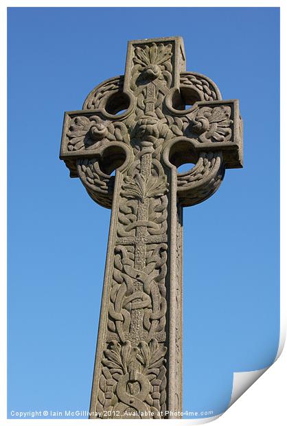 Celtic Cross Print by Iain McGillivray