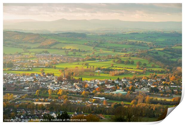 Monmouth, Wales Print by Justin Foulkes