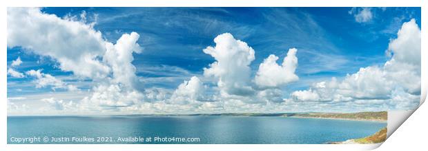 Whitsand Bay Seascape Print by Justin Foulkes