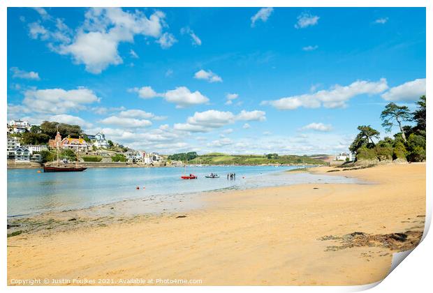 Mill Bay, Salcombe Print by Justin Foulkes