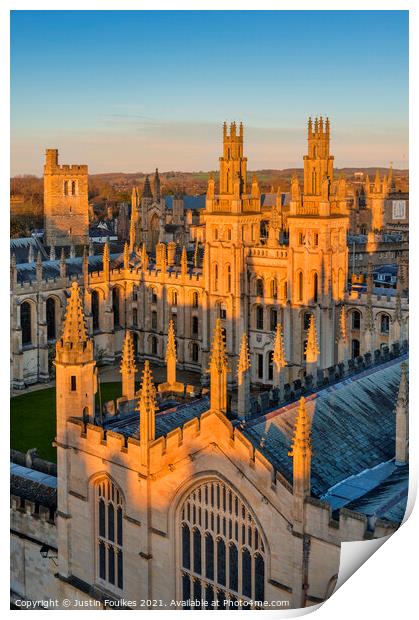 All Souls College, Oxford, England Print by Justin Foulkes